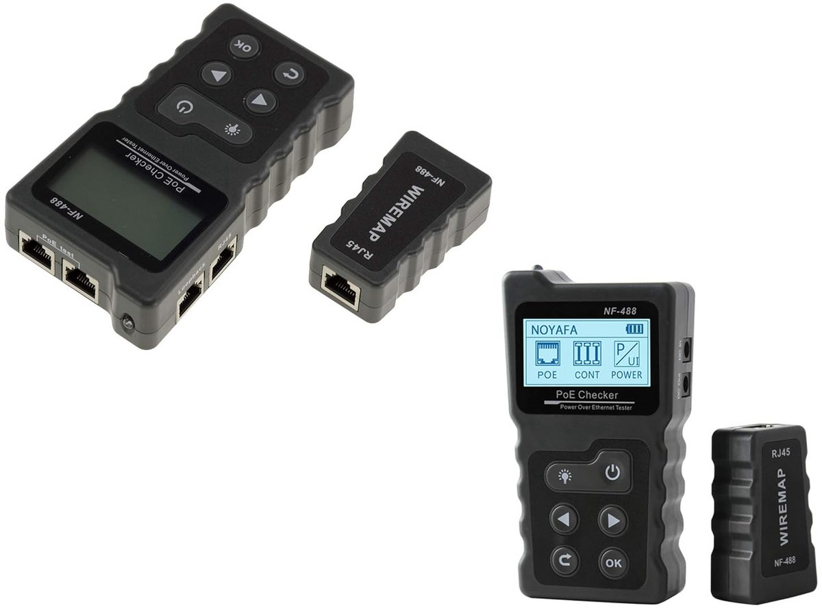 Netwerk Kabel Tester voor RJ45 en RJ11 - Kabelmapping en PoE Test