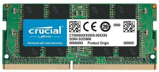 crucial DDR4-3200 16GB×2（32GB） Crucial 16GB DDR4 Laptopgeheugen - 3200MHz SODIMM - CT16G4SFRA32A
