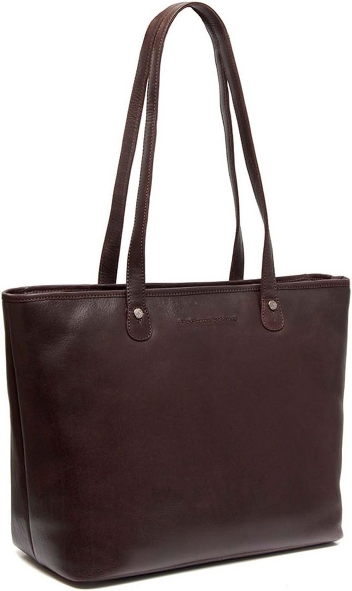 Leren Shopper Dames en Heren met Laptopvak XL Ideaal voor Werk en A4