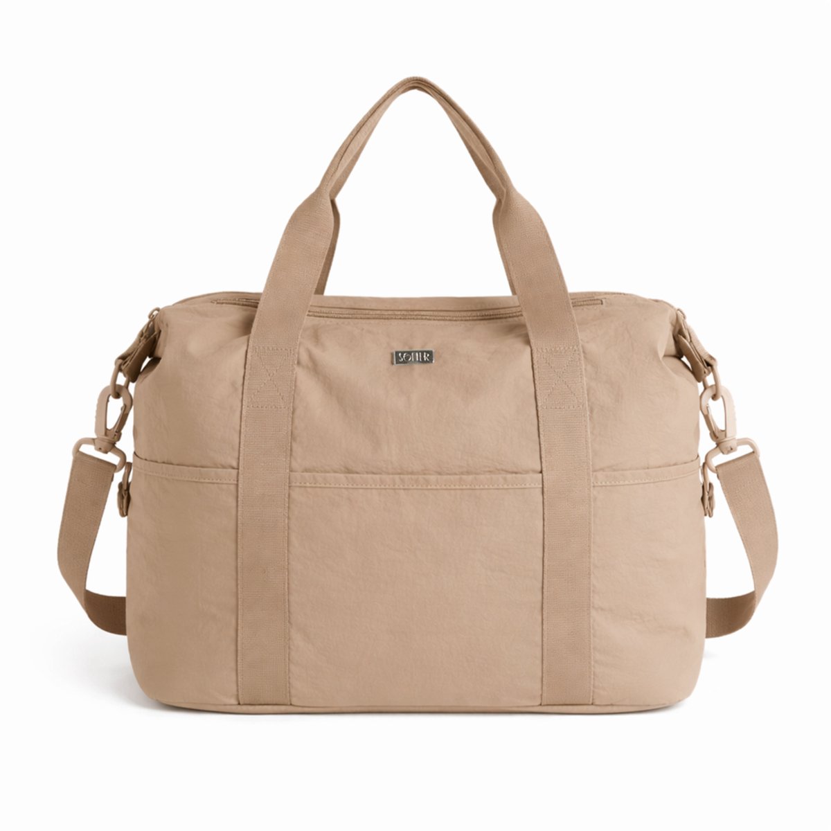 Solier Viona FB55 - Sporttas dames - Groot formaat - Lichtgewicht - Met bagageband - Beige