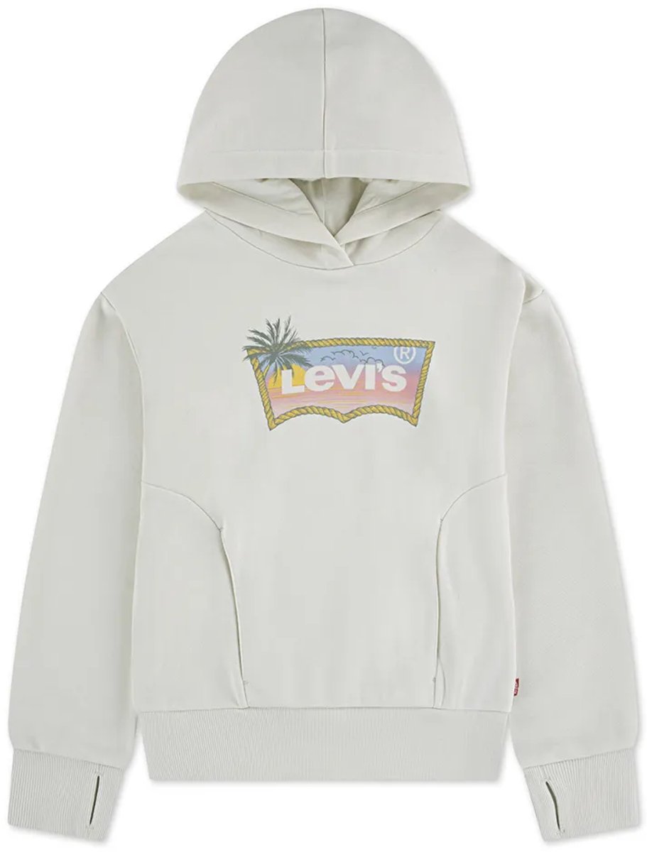 Levi´s ® Kids Ombre Batwing Hoodie 14 Years Meisjes Wit