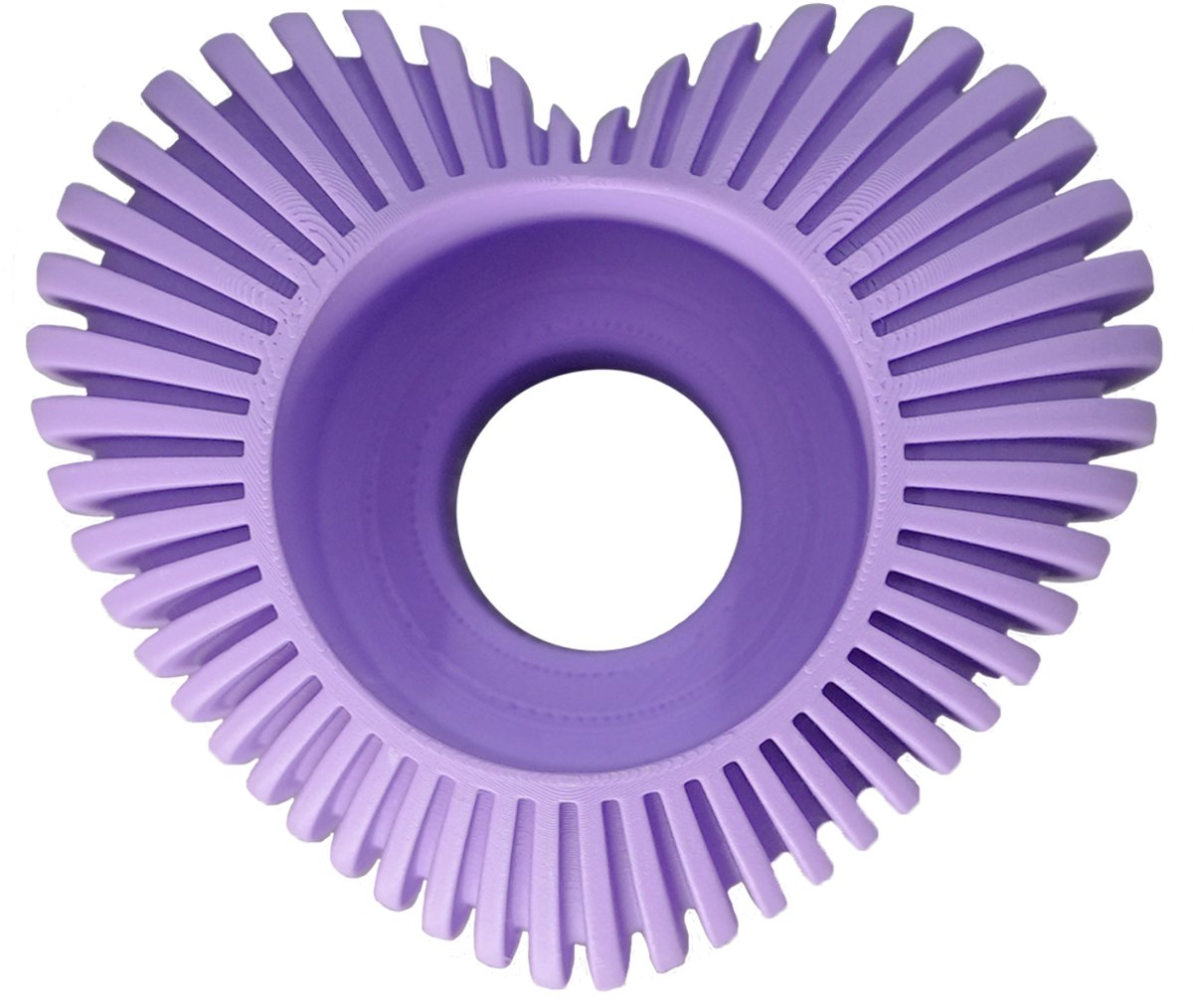 Lovora Waxinelichthouder Hart Gestreept - Paars - 3d geprint - Geschikt voor LED waxinelichtjes – Moderne woonaccessoire – Stijlvolle waxinelichthouder - 3 stuks