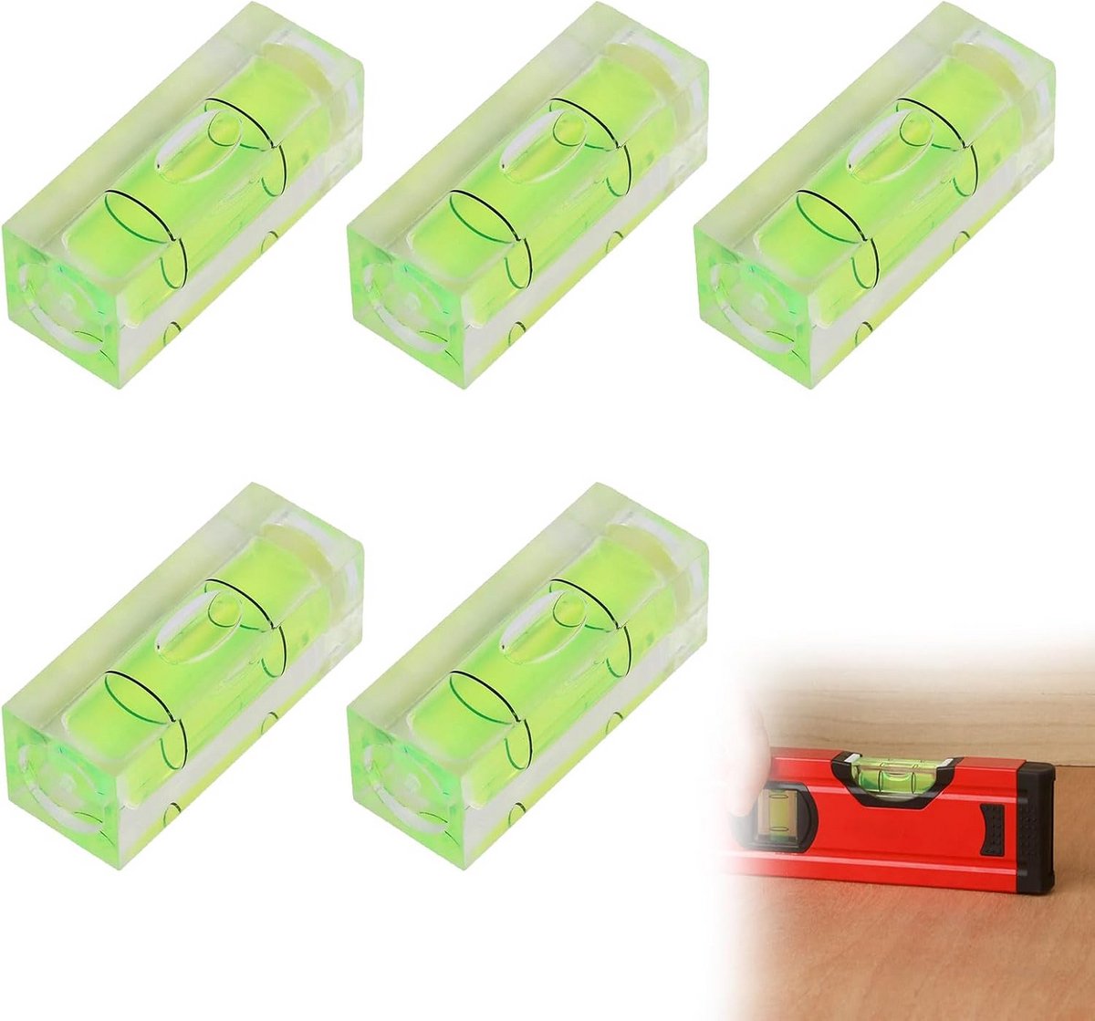 5 stuks Mini Spirit Level Bubbles voor nauwkeurige waterpas metingen