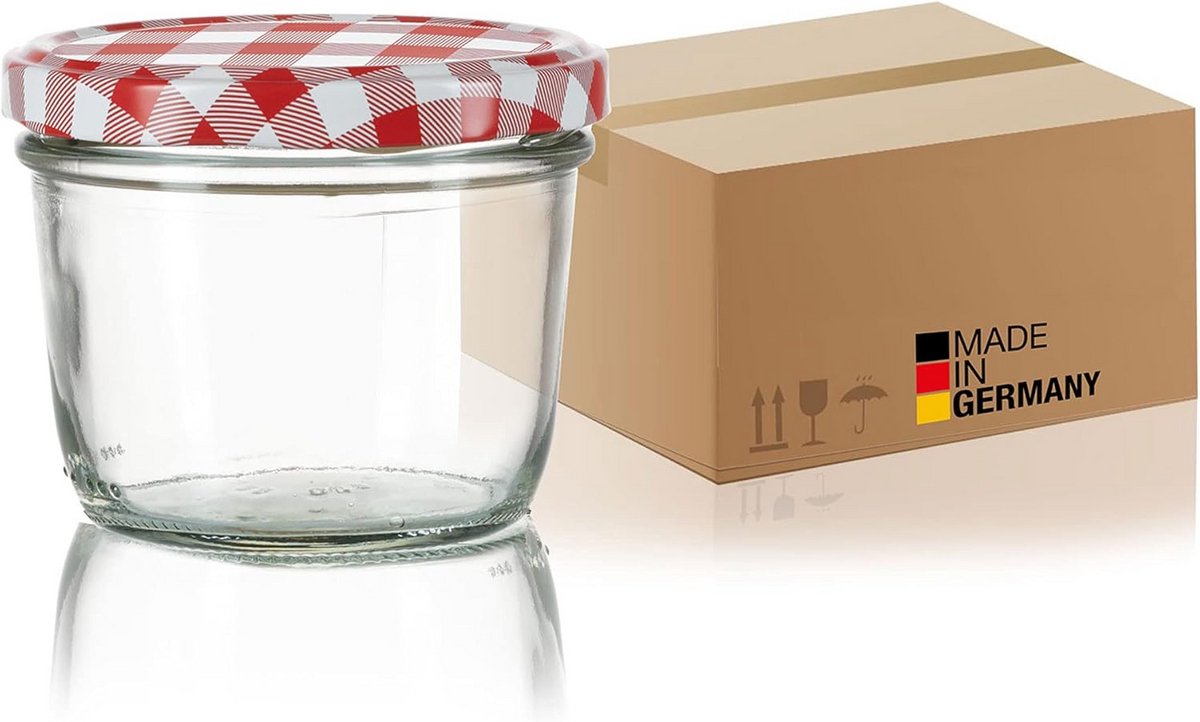 Set van 125 ml Glazen Potjes met Schroefdeksel voor Inmaken en Bewaren
