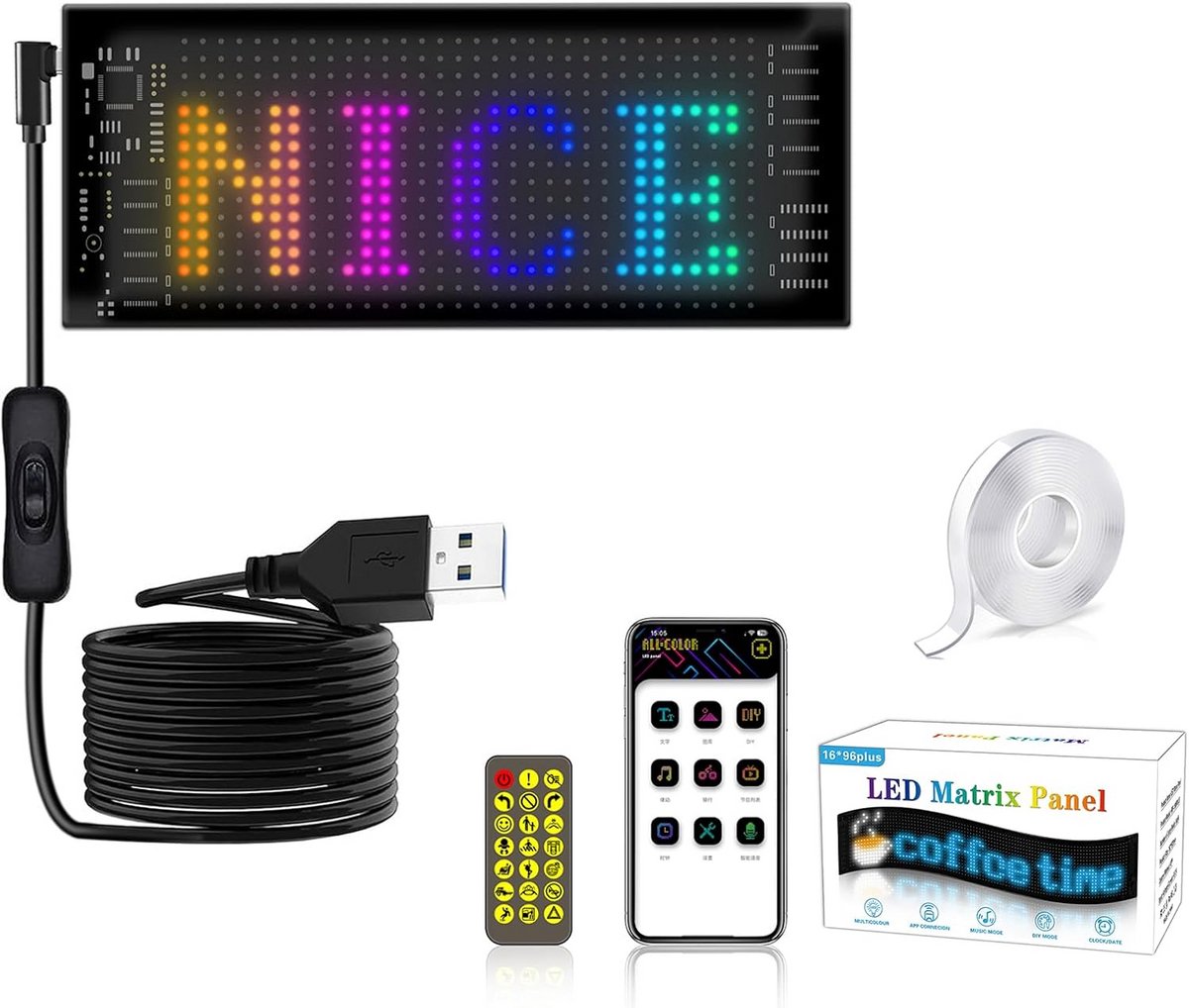 Programmeerbaar LED Scherm voor Auto en Vrachtwagen met Flexibele Devil Eyes Display