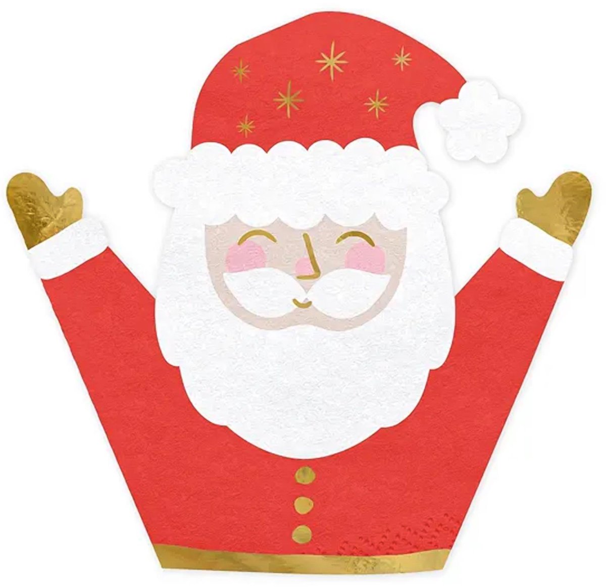 PartyDeco - Servetten Kerstman (20 stuks)