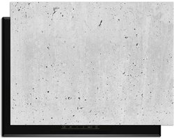 KitchenArt - Urban Cement – Inductie Beschermer - 78x52 cm - Kookplaat Beschermer - Luxe Afdekplaat Inductieplaat - Anti-slip & Oprolbaar - Beschermmat Inductiekookplaat