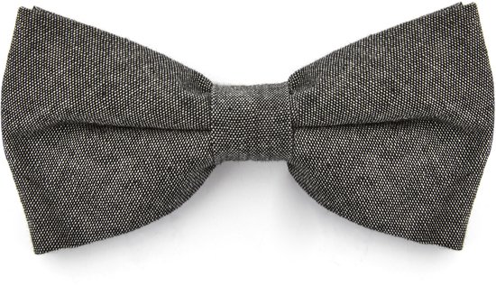 Noeud papillon en coton gris