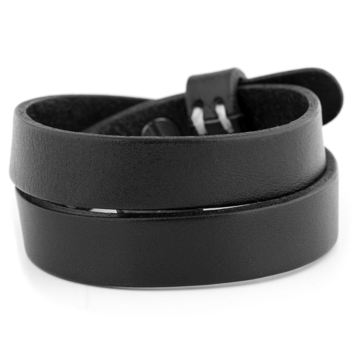 Zwarte Jackson Lederen Armband