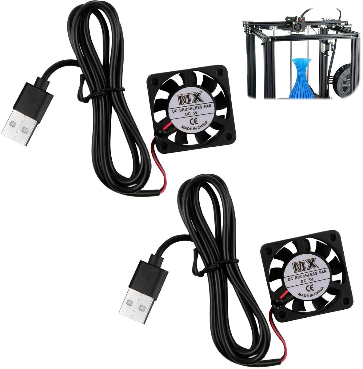 Stille Mini Koelventilator 40x40x10mm DC 5V USB voor Elektronica en 3D Printers