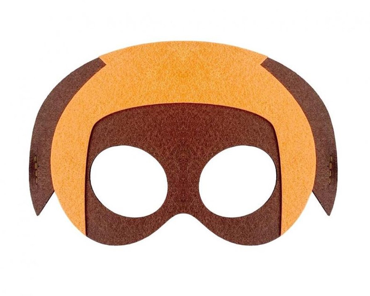 Feestmasker van vilt, reddingshondenbrigade