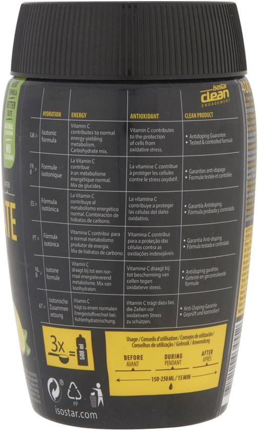 Isostar - Hydrate & Perform - Citroen smaak - 1 x 400 g - Isotone Sportdranken — afbeelding 5
