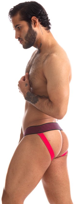 665 - Rally Jockstrap - Zwart/ Rouge - Taille XXL