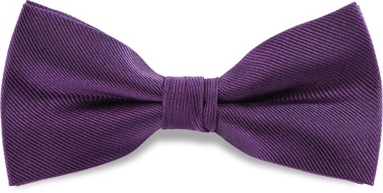 Nœud papillon violet pré-noué en sergé de soie