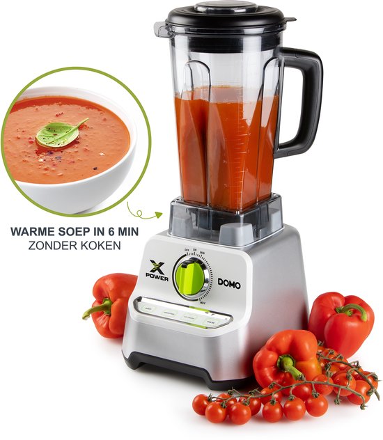 DOMO DO747BL Power Blender - Xpower - Smoothie Maker met Tritan Kan - 2L - 1500W van Domo — afbeelding 4