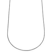 Essentials | 1,6 mm Gunmetal Zwarte Ketting met Bolletjes Schakels