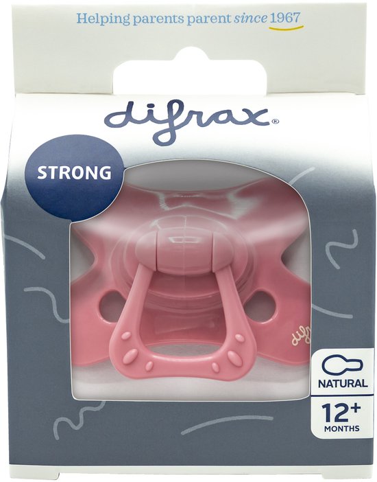 Difrax Fopspeen - Natural - 12+ maanden - Siliconen - Raspberry - 1 stuk van Difrax — afbeelding 5