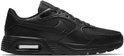 Zwarte Nike Air Max sneaker met mesh en lederen overlays en luchtkussen.