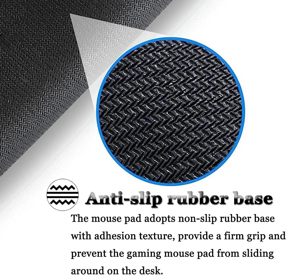 Extra Grote XL Muismat met Antislip Basis en Genaaide Randen voor Gaming en Kantoor