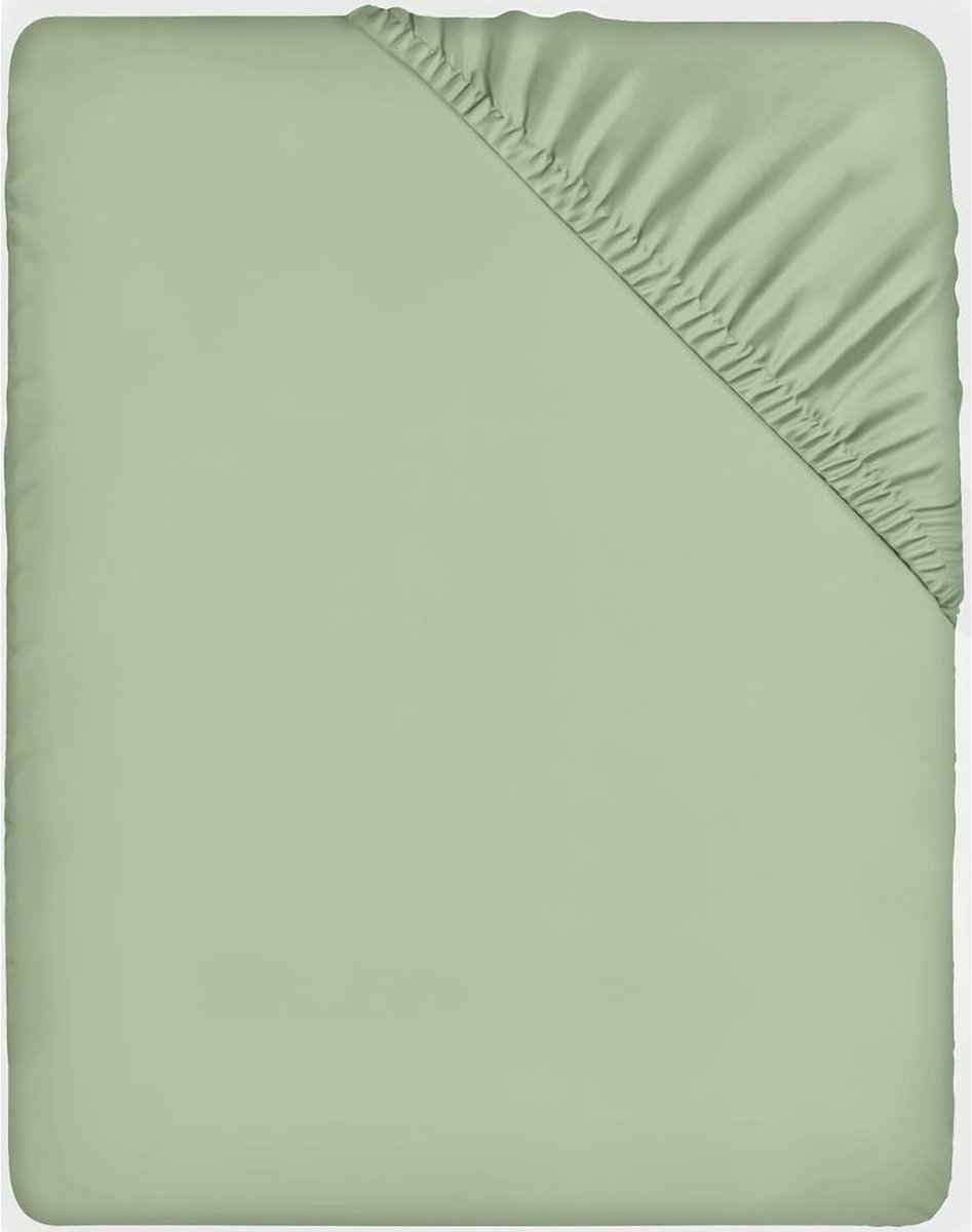 NBAP® Matrasovertrek 180x200 - Hoeslaken - Matrashoes - Super Zacht - Saliegroen