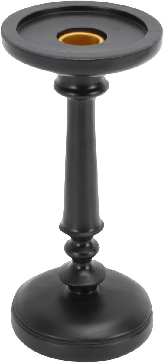 Rustieke Kandelaar - Kaarsenhouder Hars - Eettafel Decoratie - Boerderij Stijl - 30 cm Hoo