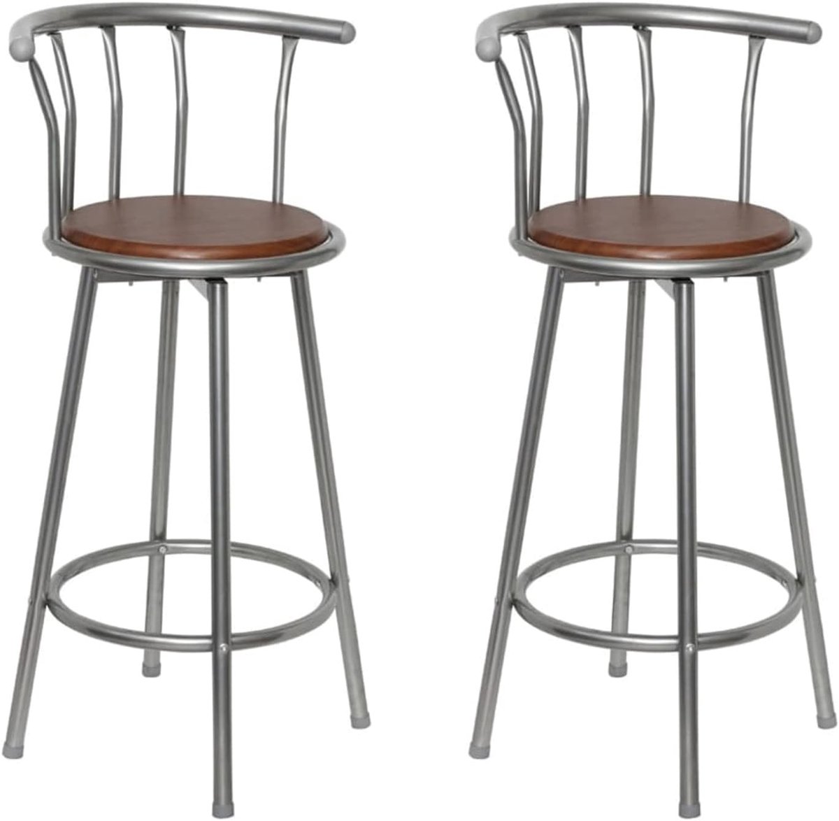 Barkruk Set - Moderne Krukken - Bar Woonkamer - 360 Graden Draaibaar - Set van 2 - Bruin