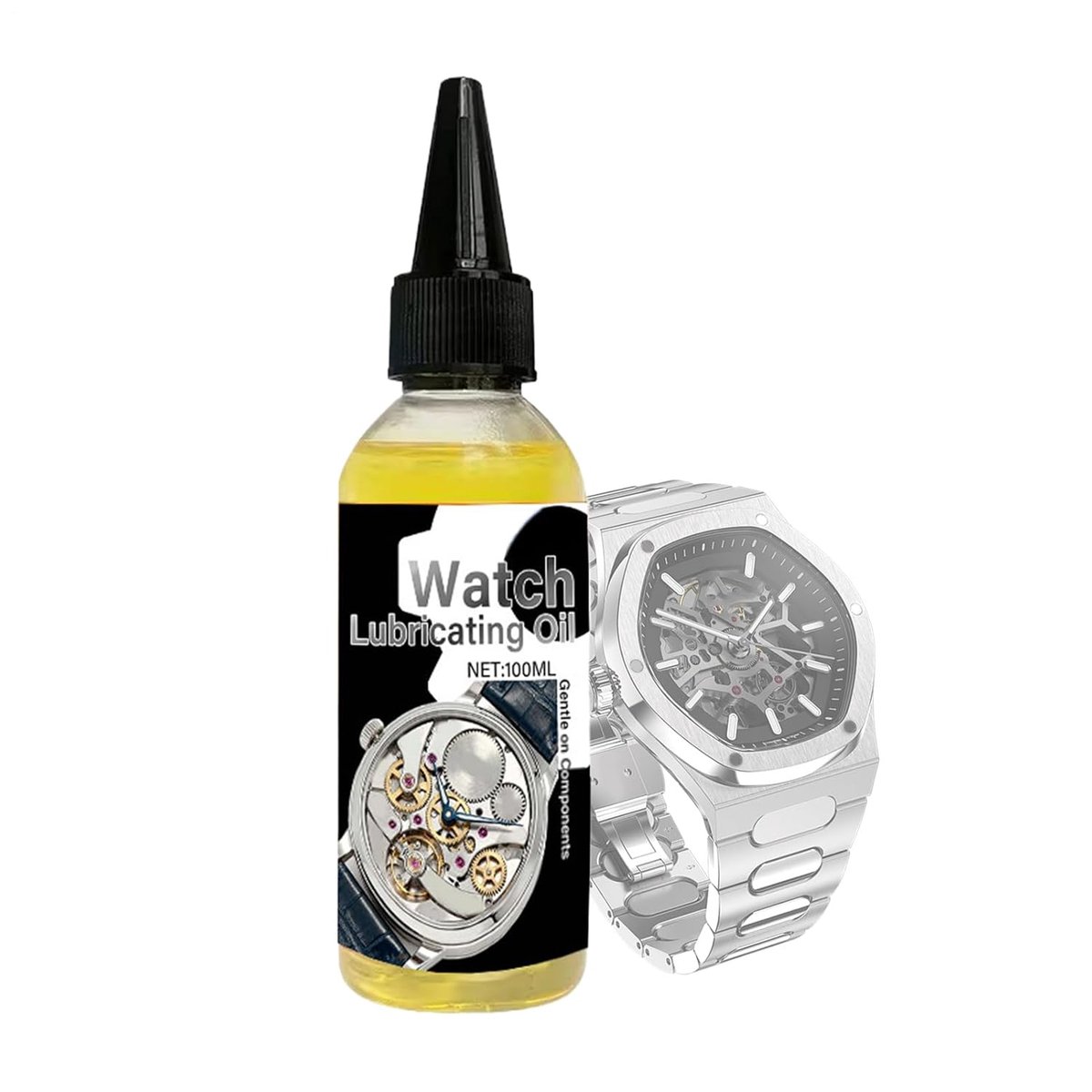 Smeermiddel voor horloges - Horlogevet - Onderhoud en reparatie - 100 ml inhoud - 13.6 x 5.6 x 5.5 cm