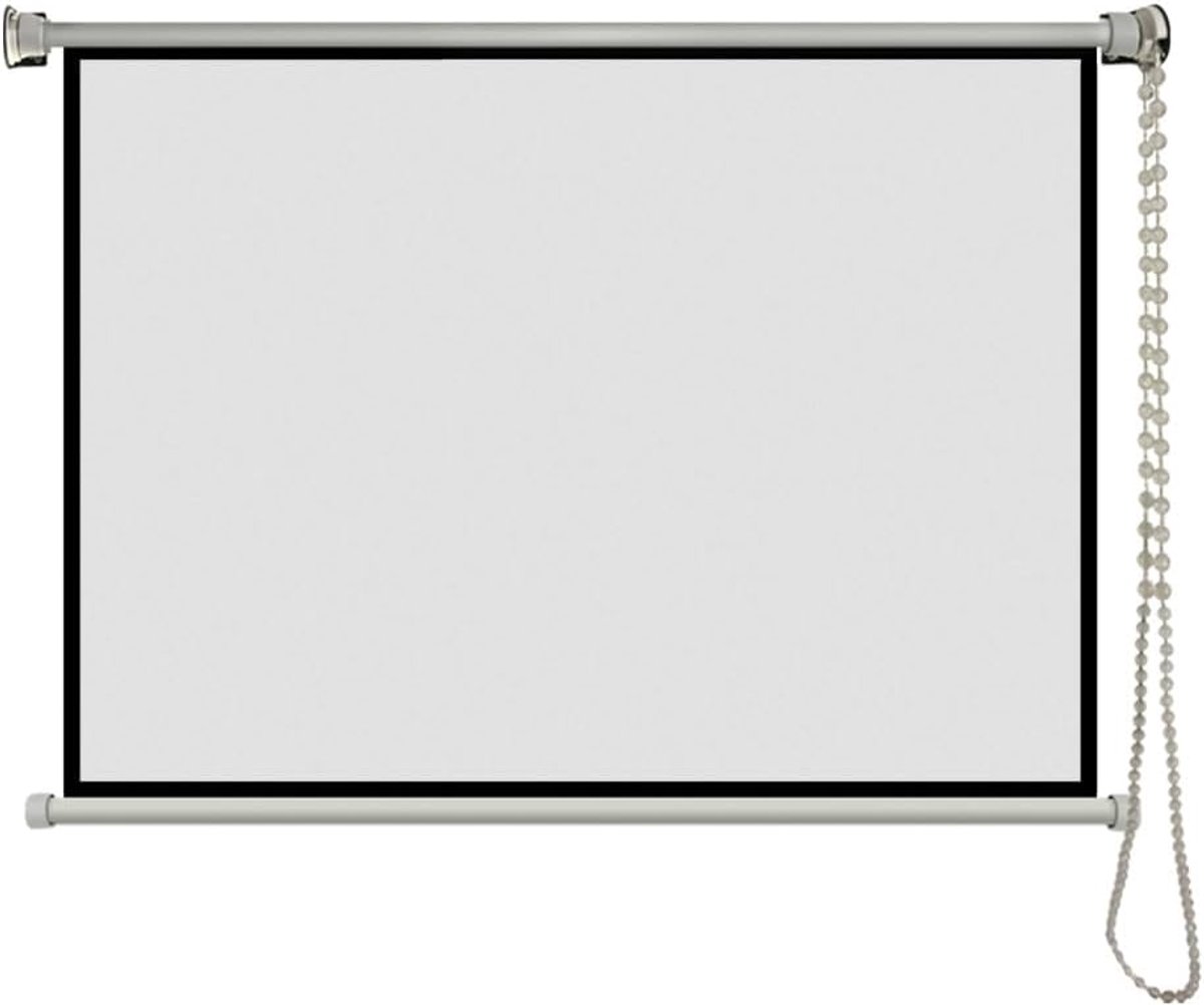 Draagbaar projectiescherm - Handmatig scherm - Thuisbioscoop presentaties - Handmatig oprolbaar - 40-72 inch 16:9 - Wit