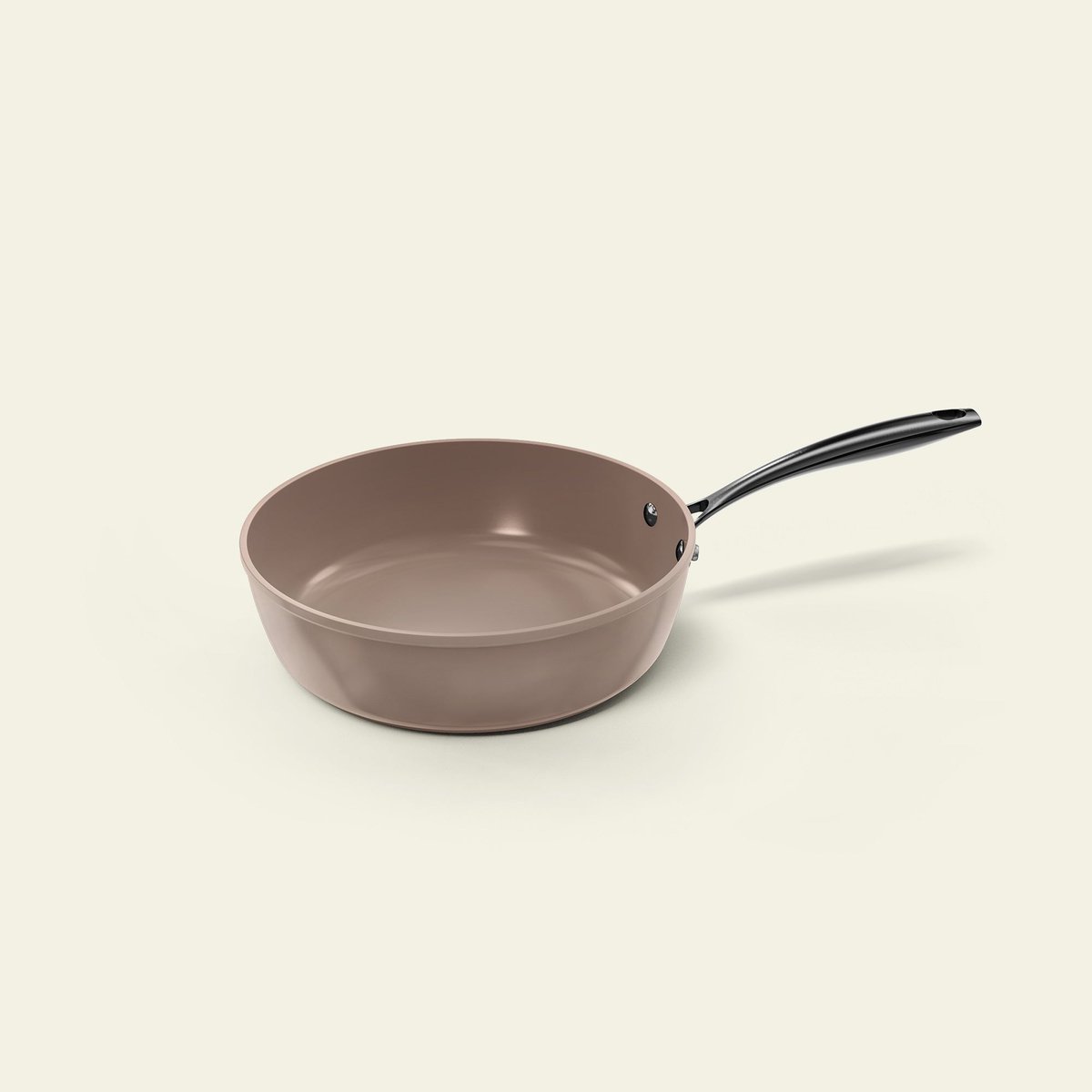 Cook & Pan - Taupe of Mind Hapjespan 24 cm - PFAS vrij - Inductie Keramisch - Non stick - 7 jaar garantie - Taupe