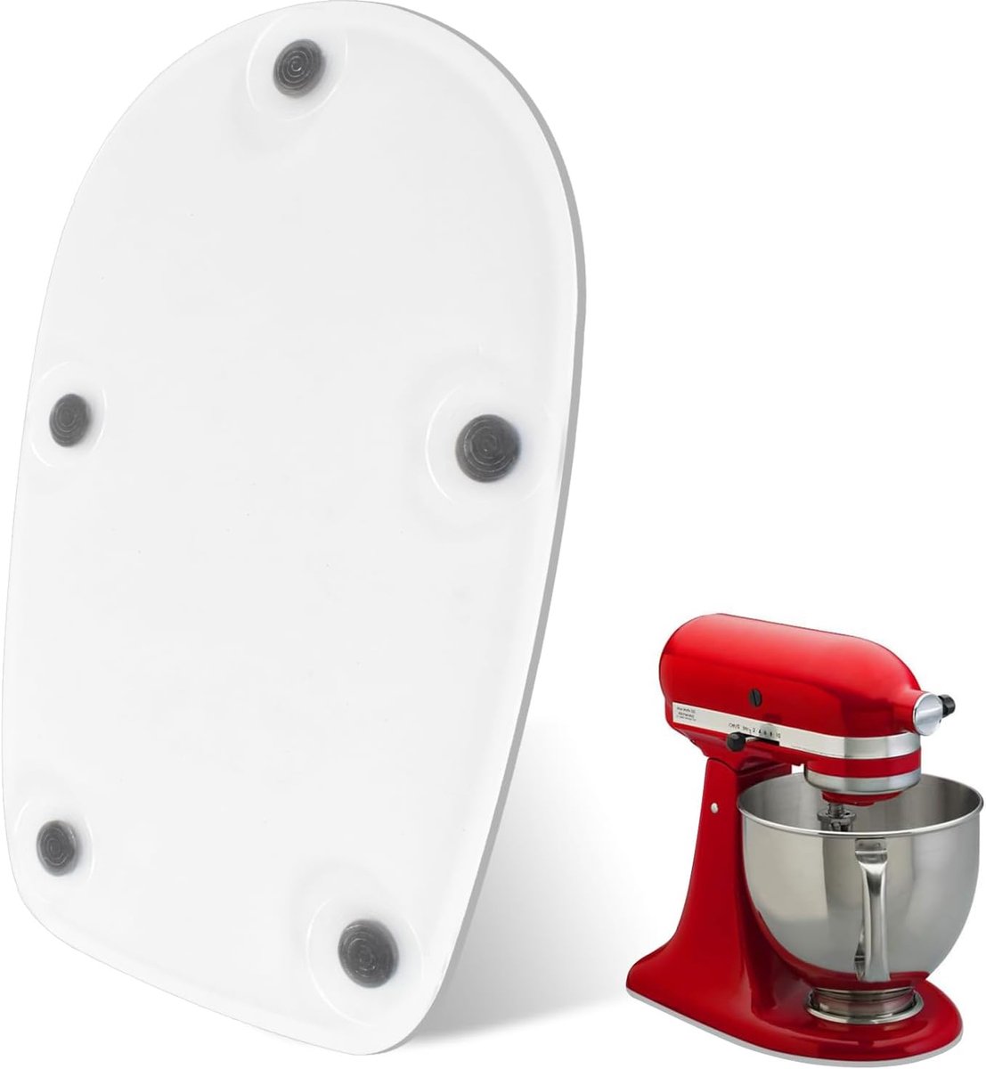 Glijmat Keukenmixer Accessoire Mixer Gemakkelijk Verplaatsen Beschermt Werkblad 34 x 21 cm Transparant Zwart