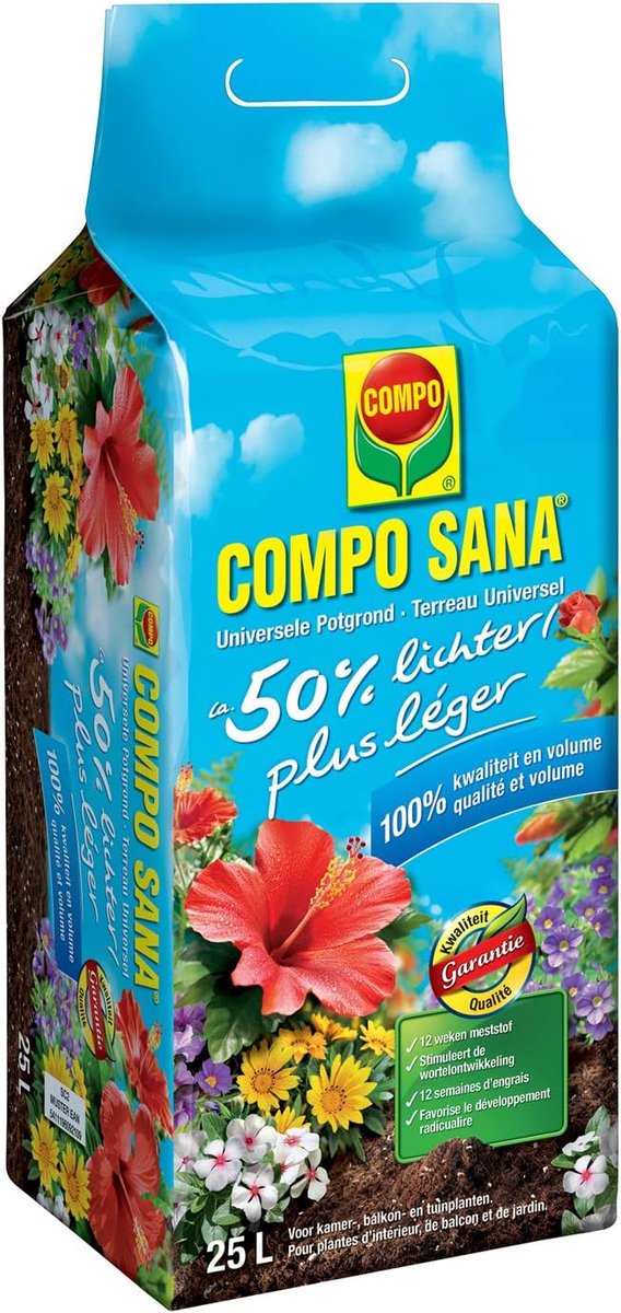 Universele Potgrond - Plantenvoeding Grond - Voor Alle Planten - 50% Lichter Gewicht - 25 Liter