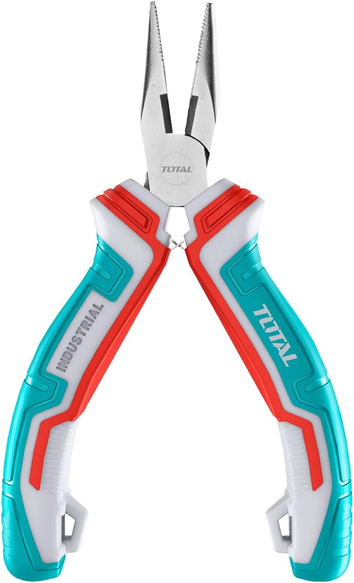 Mini platte tang - Compact gereedschap - Draad buigen - Chroom-vanadium-staal - 115 mm - Rood en zwart