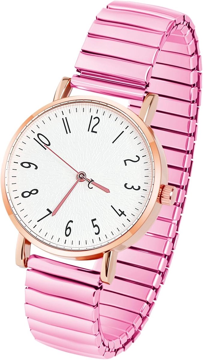 Dameshorloge - Analoge polshorloge - Dagelijks gebruik - Elastische band - Verstelbaar - Meerdere kleuren