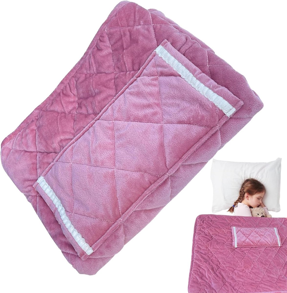 Elektrische deken - Warmtedeken draadloos - Winterse buitenactiviteiten - Snel verwarmend - 60 x 80 cm - Roze
