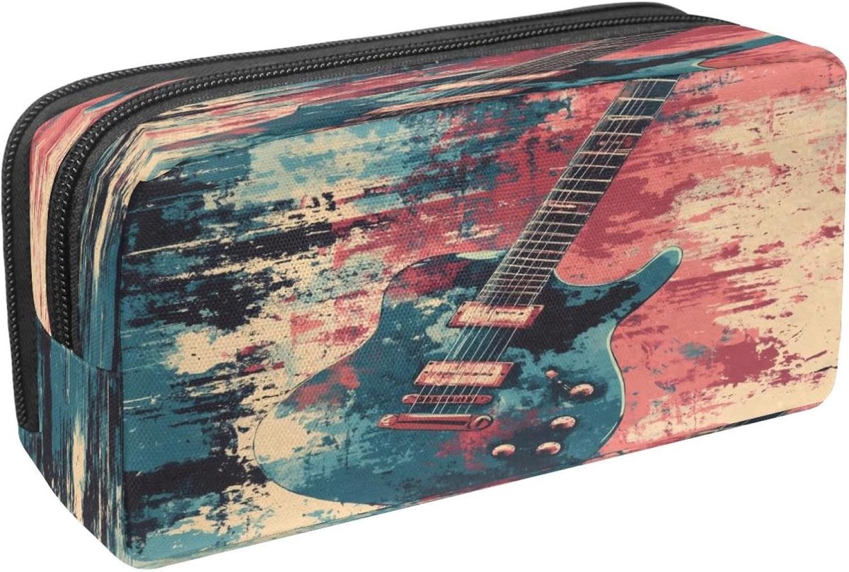 Pennentas Organizer - Etui Tas - School Kantoor - Dubbel Compartiment - 21x6x10 cm - Meerkleurig