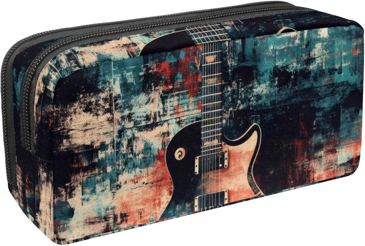 Pennenset Organizer - Etui Tas - School Werk - Stijlvolle Print - 21x10cm - Meerkleurig