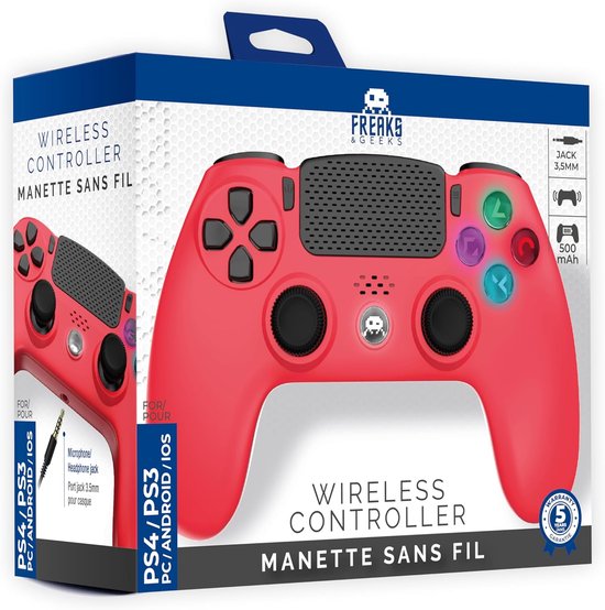 Draadloze Controller - Gamepad Accessoire - Console Gaming - Hall Effect Joysticks - 17 x 18 x 8 cm - Rood — afbeelding 2