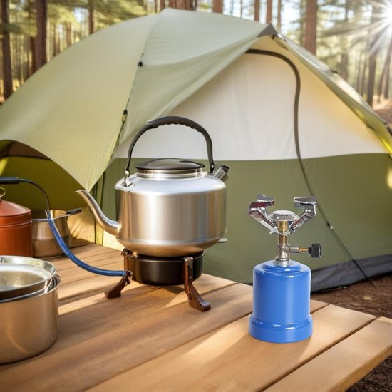 Draagbare Outdoor Stove - Kampeer Gasfornuis - Picknick Wandelen - Lichtgewicht Compact - 22 x 11 cm - Diverse kleuren — afbeelding 2