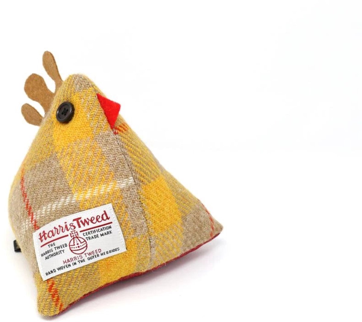 Deurstopper Kip Yellow/Beige - Harris Tweed - Handgemaakt - Caroline Wolfe Murray Scotland