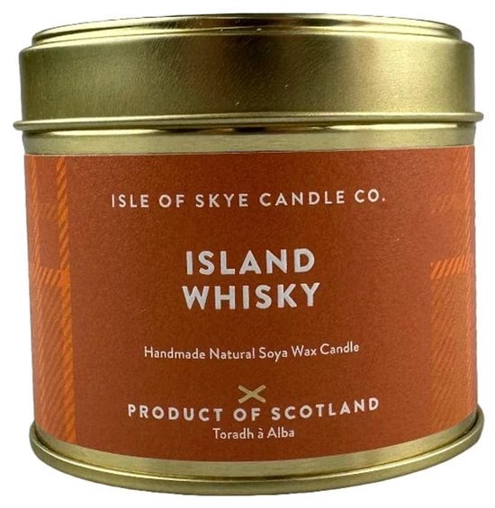 Geurkaars Island Whisky Blikje - 45 uur - Sojawas - Isle of Skye Candle