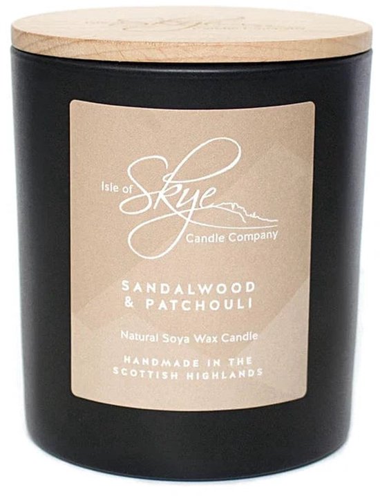 Geurkaars Sandelhout (Sandalwood and Patchouli) Large - 45 uur - Sojawas - Isle of Skye Candle
