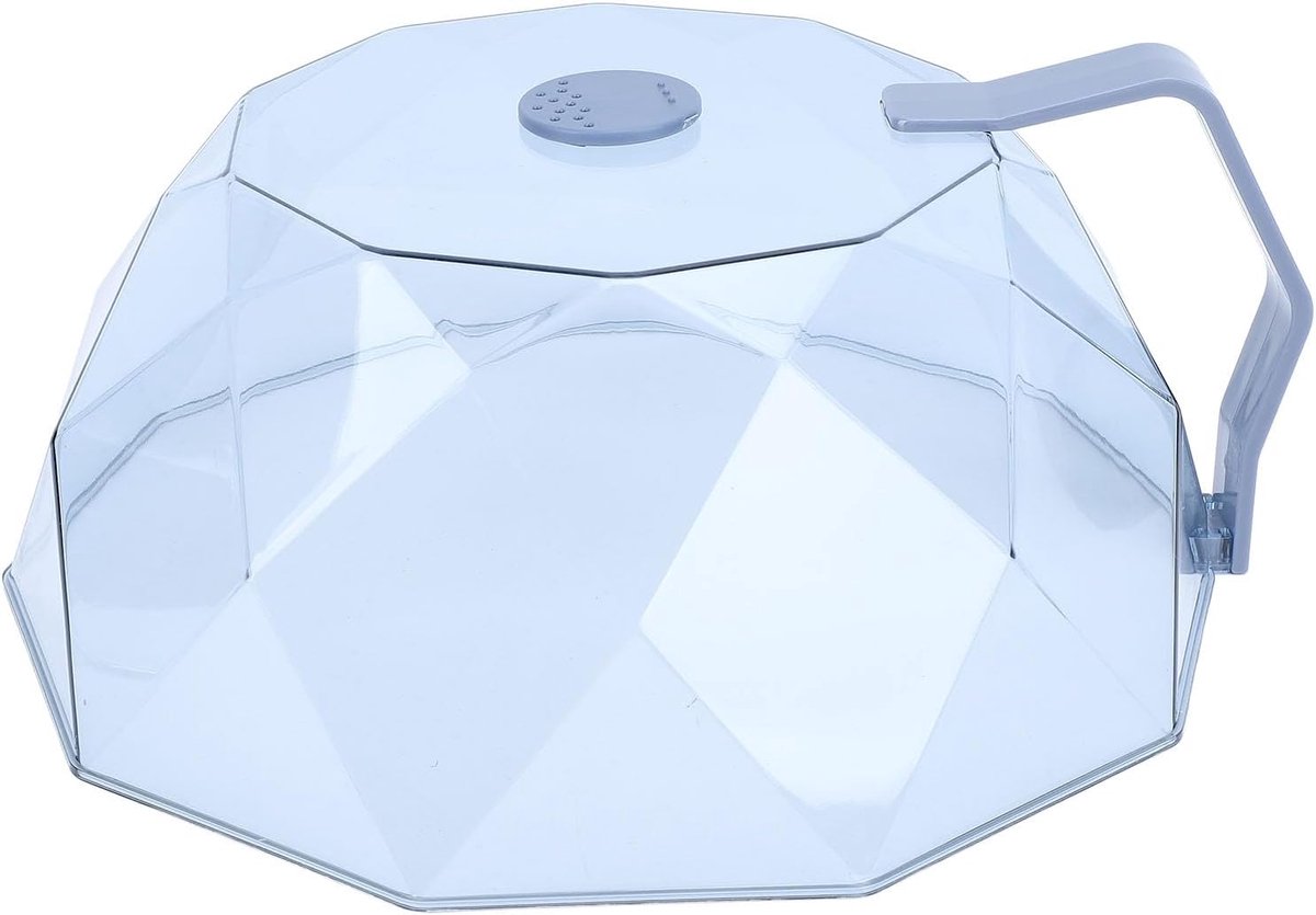 Magnetron Deksel - Voedsel Bedekking - Schoon Koken - Verstelbare Ventilatie - 26 x 11 cm - Blauw