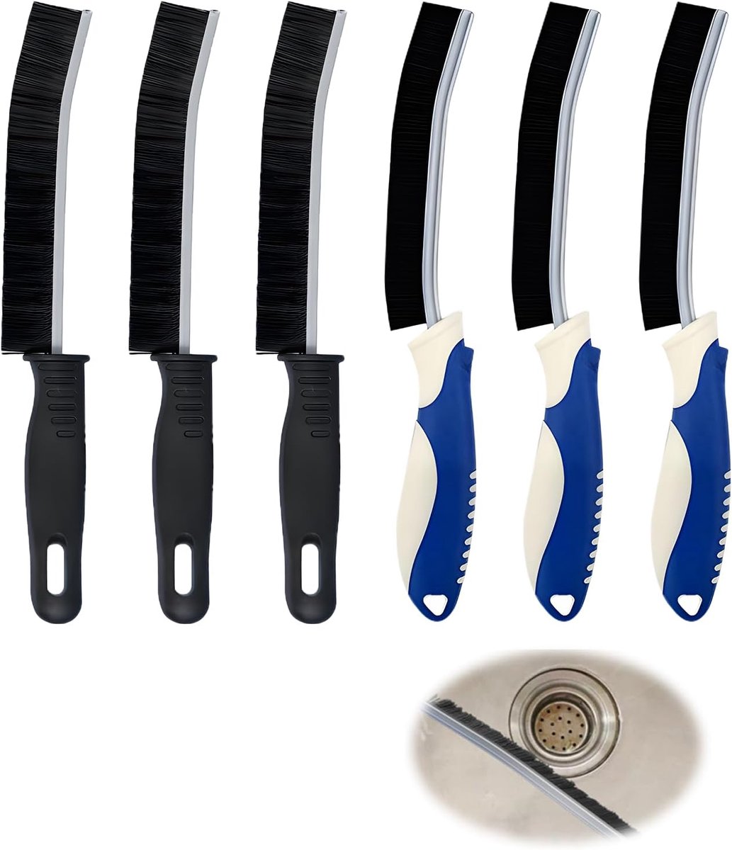 Voegenborstels Set - Harde Borstels - Diepe Reiniging - Ergonomische Handgreep - 6 Stuks