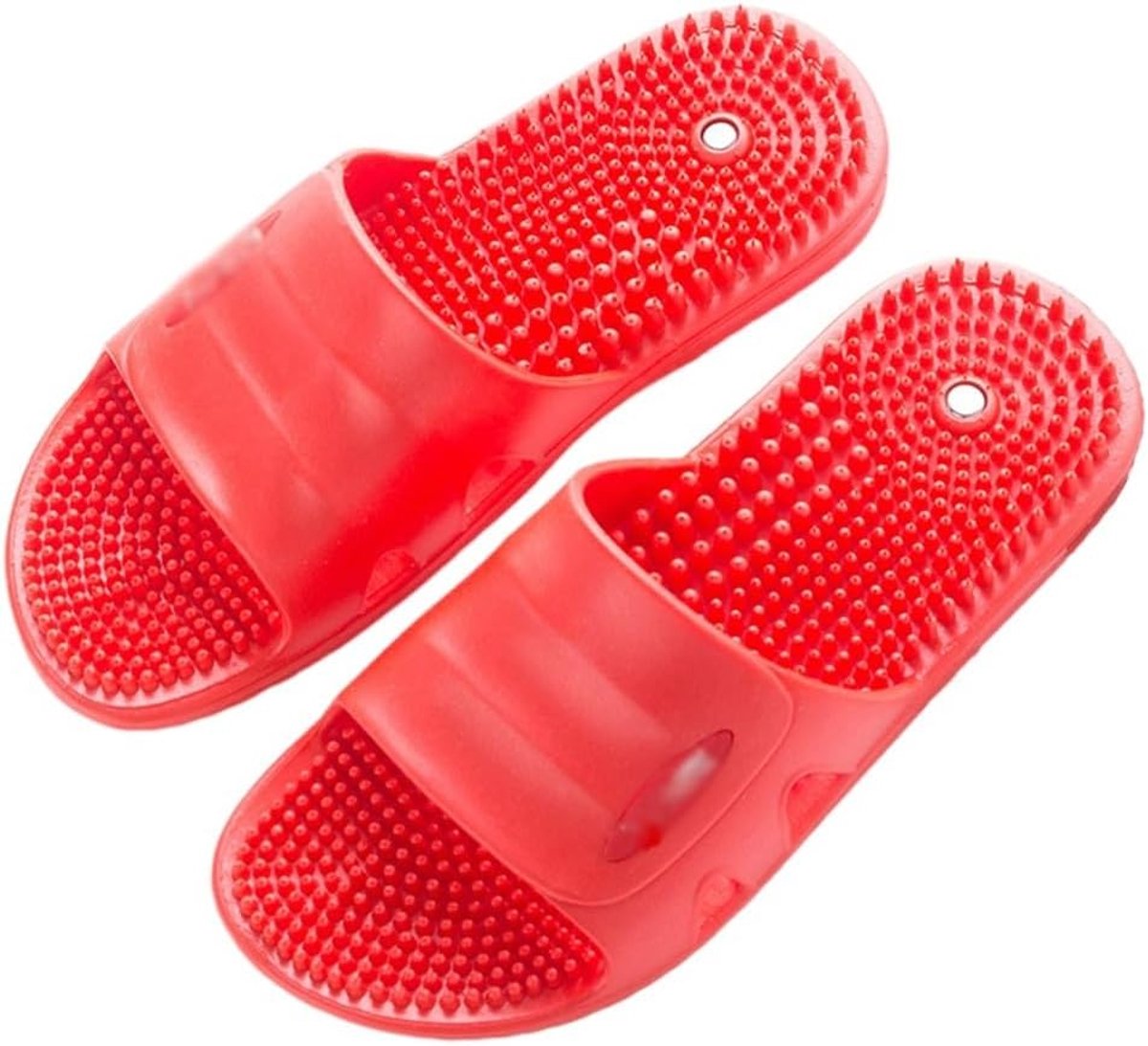 Voetmassage Slippers - Acupressuur Sandalen - Pijnverlichting Voeten - Stimuleert Reflexpunten - Rood