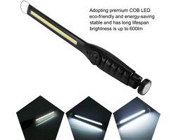 Oplaadbare Zaklamp - Werkverlichting LED - Handige Verlichting - Verstelbare Helderheid Magneet - 38 x 5 x 4 cm