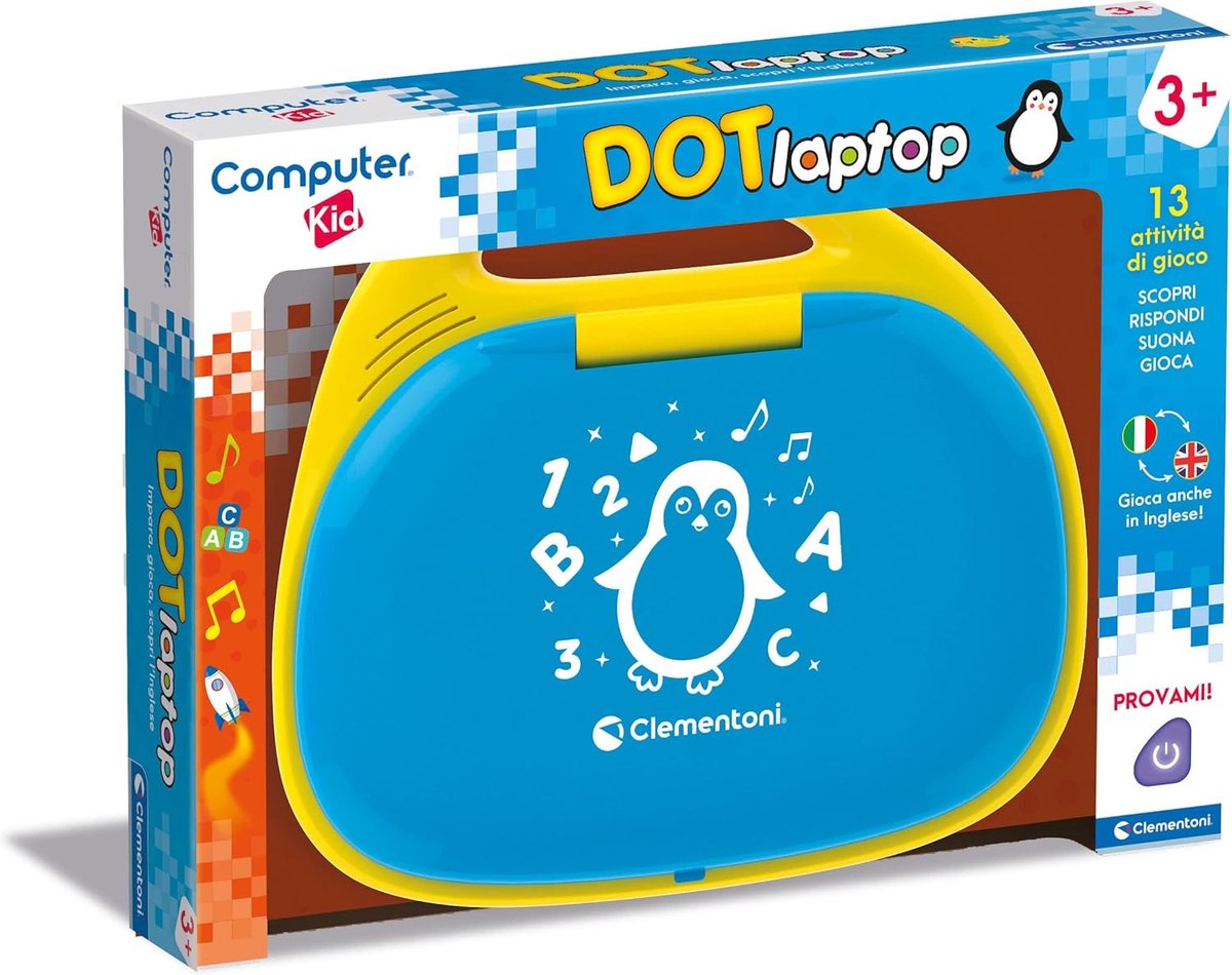 Educatieve Laptop - Kindercomputer Spel - Leren Lezen Cijfers - Draagbaar Educatief Speelgoed - 34 x 25 cm
