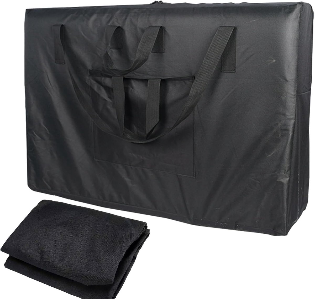 Draagtas Massagetafel - Massagetafel Tas - Transport Massagetafel - Met Wielen - 93 x 83 x 19 cm - Zwart