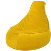 Drop & Sit Stoel Zitzak Ribstof - Zitzakfauteuil - Woonkamerzitzak – Geel – Junior – Voor Binnen
