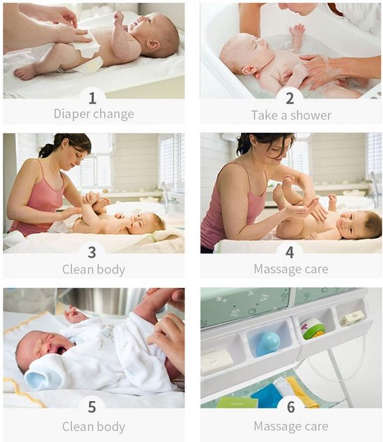 Baby Verschoontafel - Baby Verzorgingstafel - Baby Baden En Verschoonen - Opvouwbaar En Draagbaar — afbeelding 4
