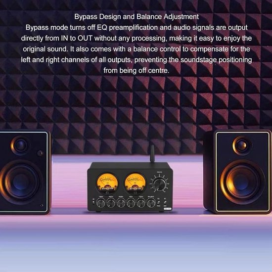aladdien - 5 Band Equalizer - Vintage VU Meter - Voor Home Stereo - En Computer Speakers - Geluidsverbetering - Muziekervaring - Geschikt voor Thuis... van Merkloos — afbeelding 3